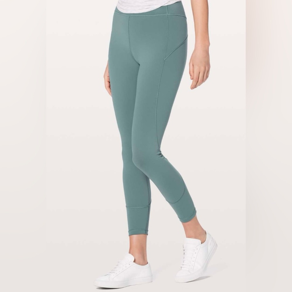 Lululemon In Movement 7/8 Tights 25” Mystic Green Size 8